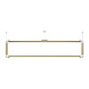 Pipeline 1 MIYO Frame LED Suspension With Power, Satin Brass With White Canopy and Corners - Click to Enlarge