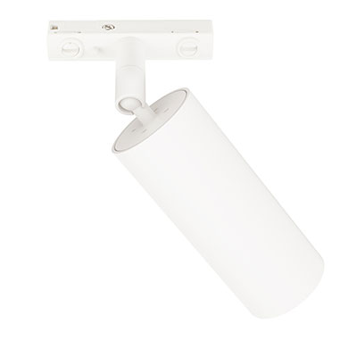 Tubo Small Track Head 24VDC Integrated LED,<br />Static White & Warm Dim Technology, White Powdered Paint - Click to Enlarge
